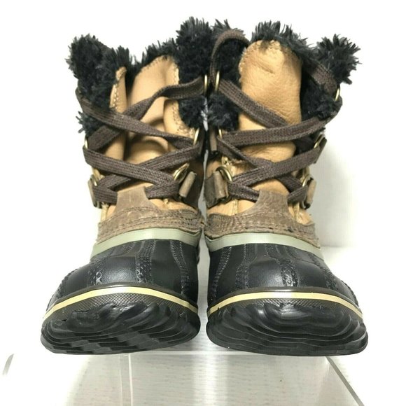 💙💛 Sorel Women's Slimpack Pac Boots Lace Up Leather - Picture 5 of 9